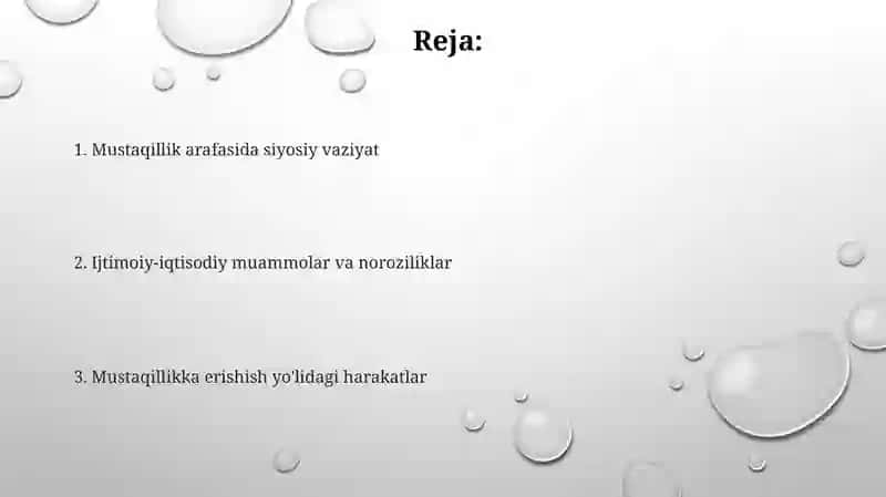 Mustaqillikka erishish yo'lidagi harakatlar 2