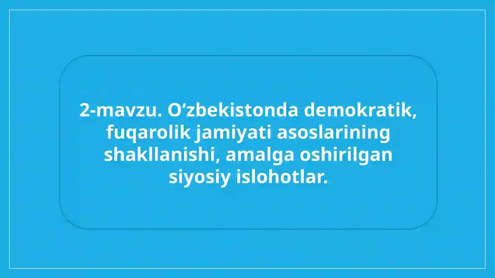 Demokratik tuzilmalar va qonunlar 2