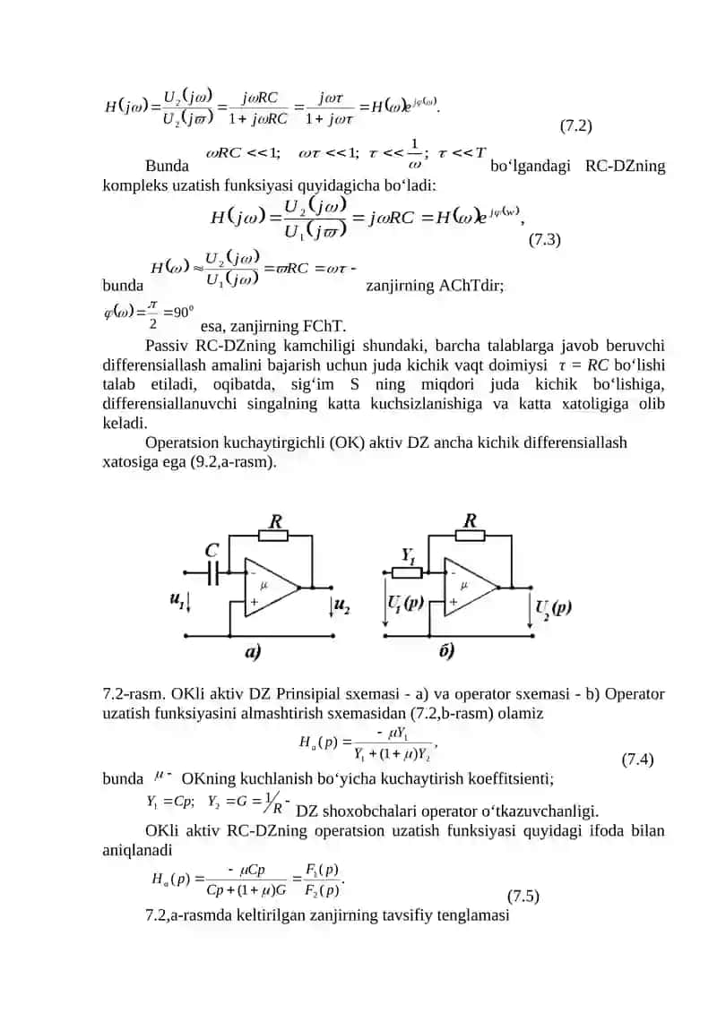 DIFFERENSIALLOVCHI ELEKTR ZANJIRLARINI TADQIQ ETISH 2