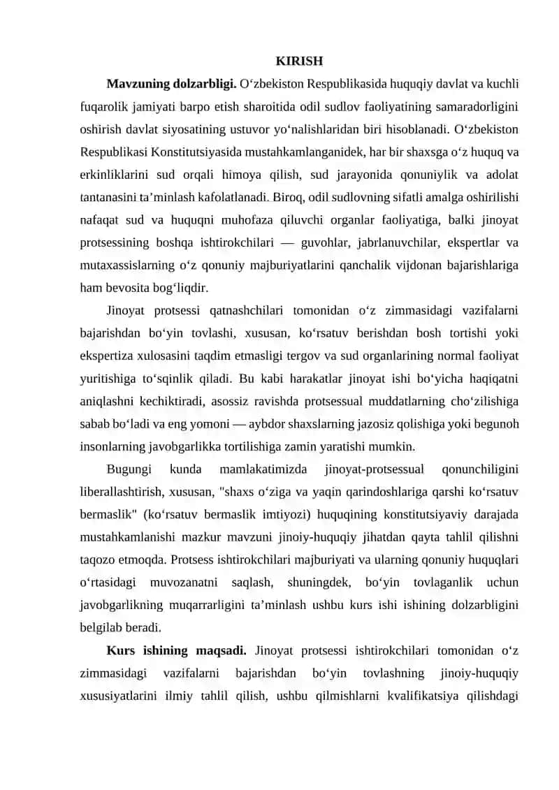 Odil sudlovga qarshi jinoyatlar uchun javobgarlik 2