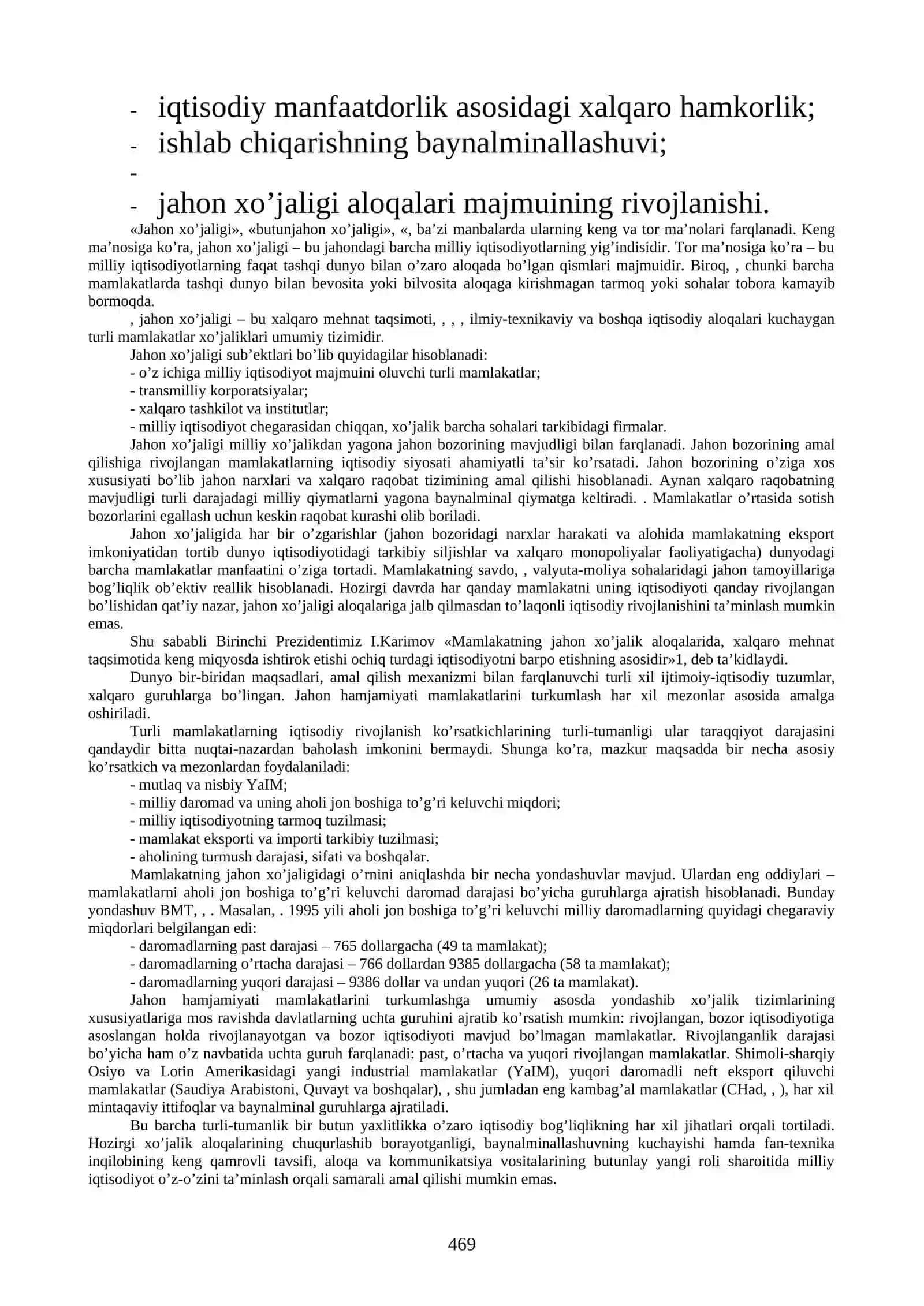 JAHON XO’JALIGI va uning evolyutsiyasi 2