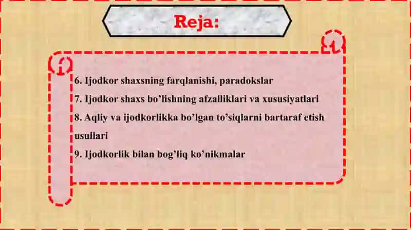 Tasvirlash. Ijodkorshaxstavsifi 2