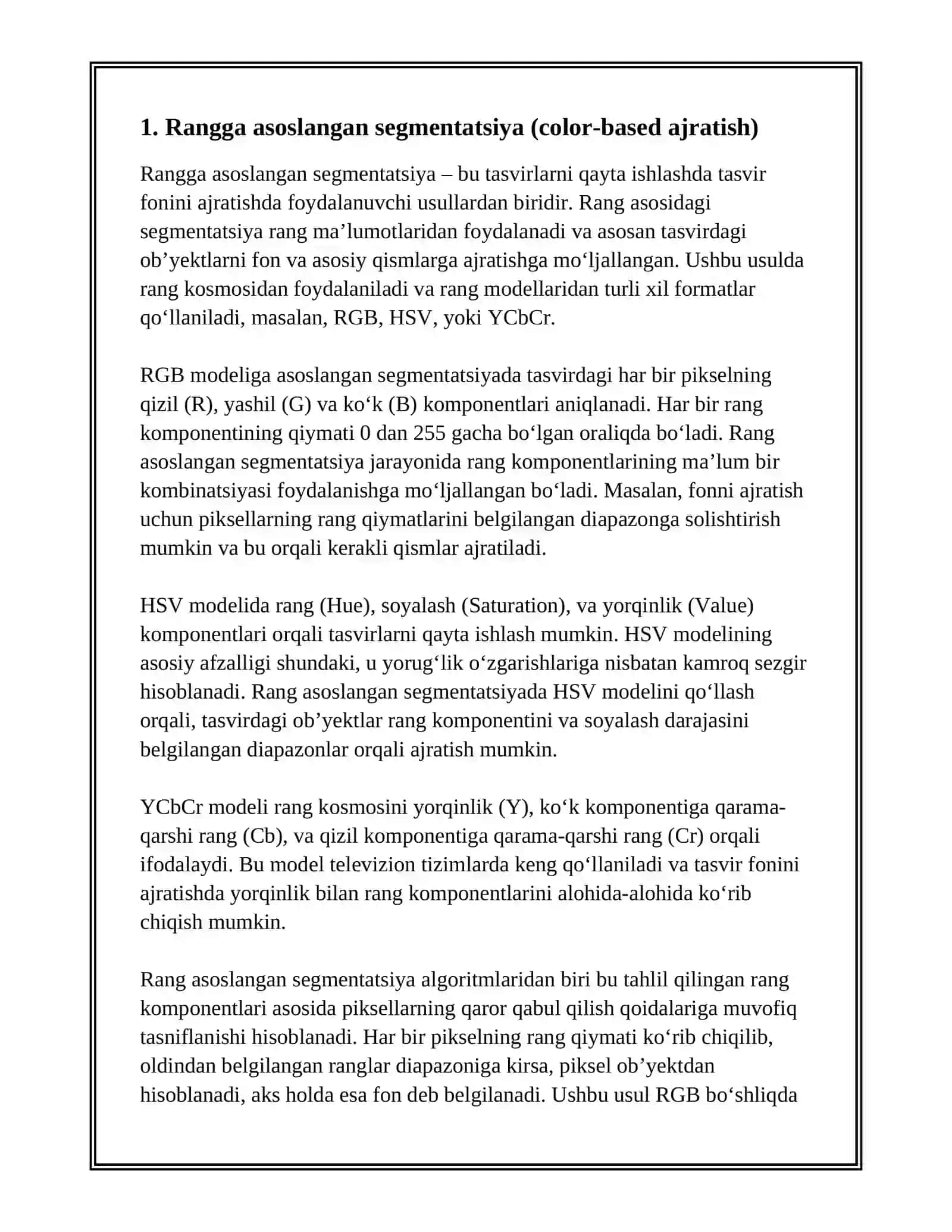 TASVIR FONINI AJRATISH USULLARI 2