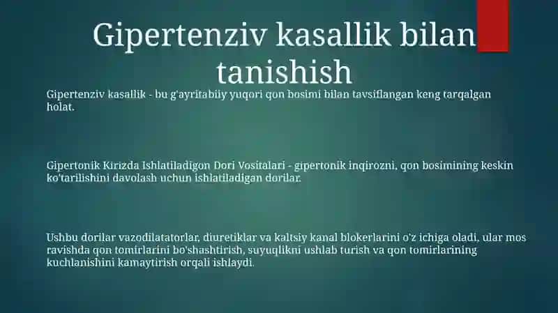 Gipertonik Kirizda Ishlatiladigon Dori Vositalari 2