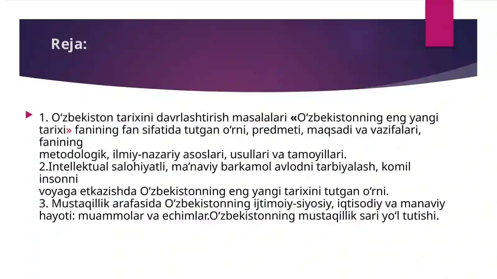 O‘zbekistonning eng yangi tarixi 2