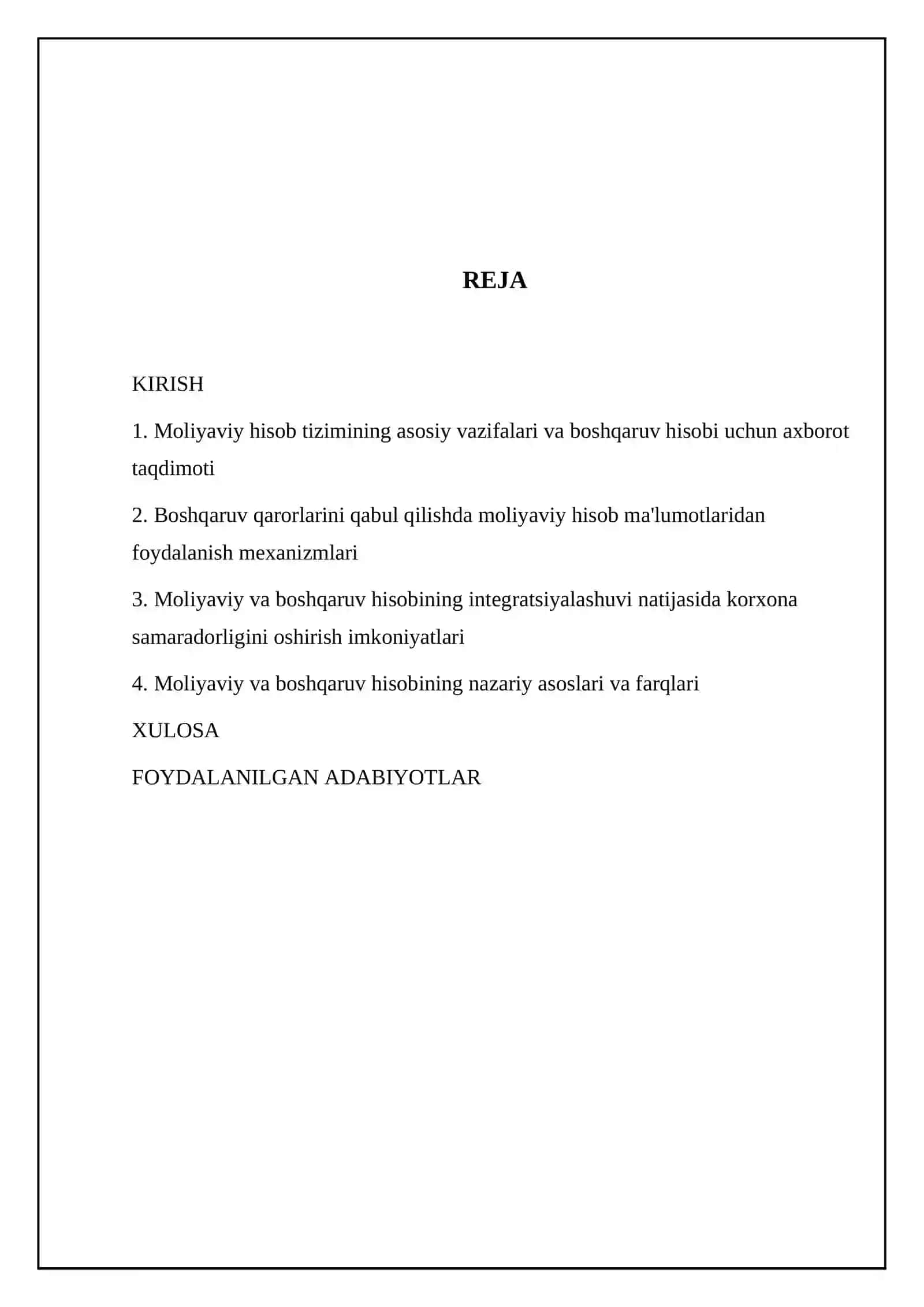 Moliyaviy hisob va boshqaruv hisobining oʻzaro bogʻliqligi 2