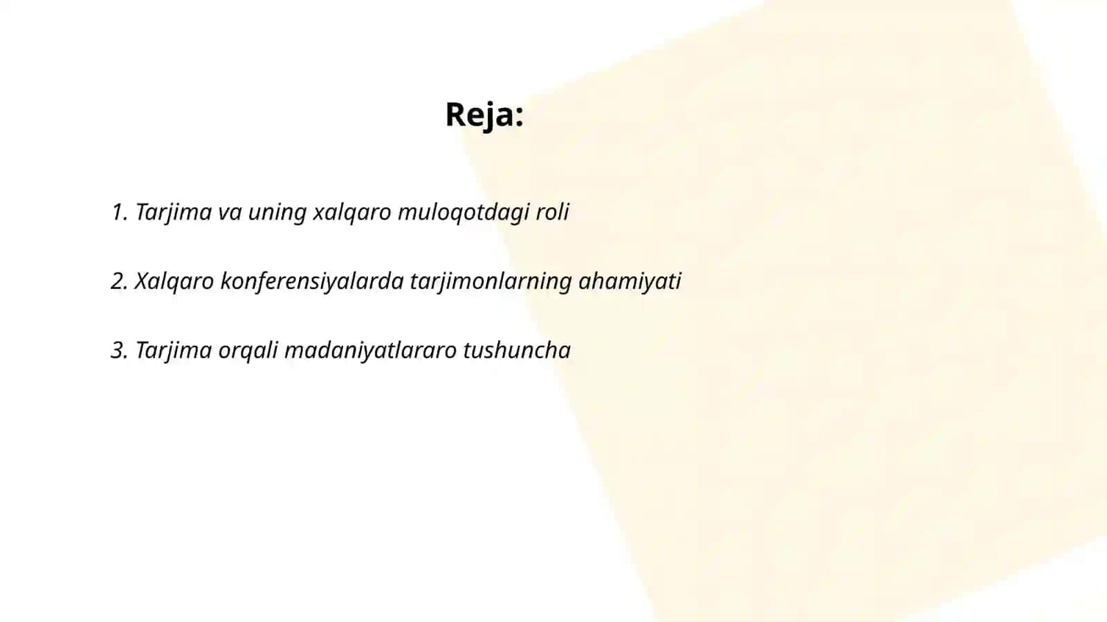 Tarjima xalqaro muloqot sifatida 2