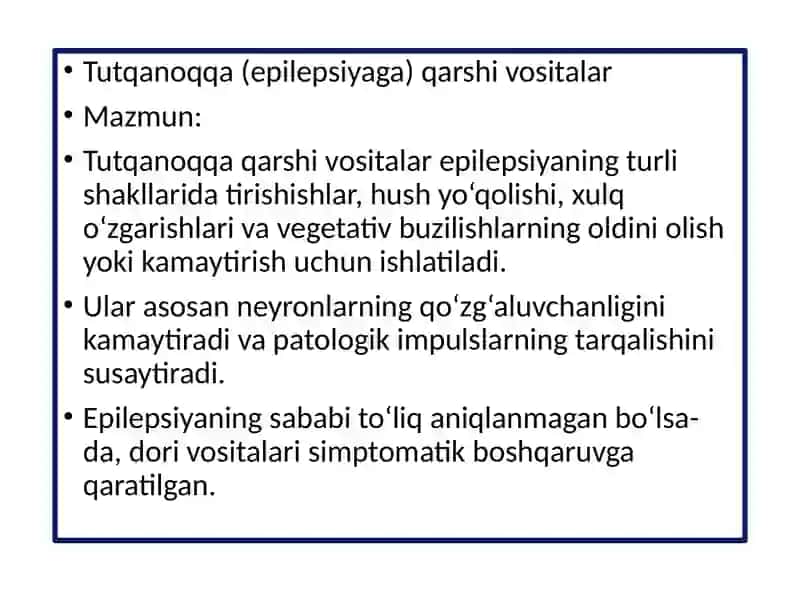 epilepsiyaga qarshi vositalar, Sedativ vositalar va litiy tuzlari 2