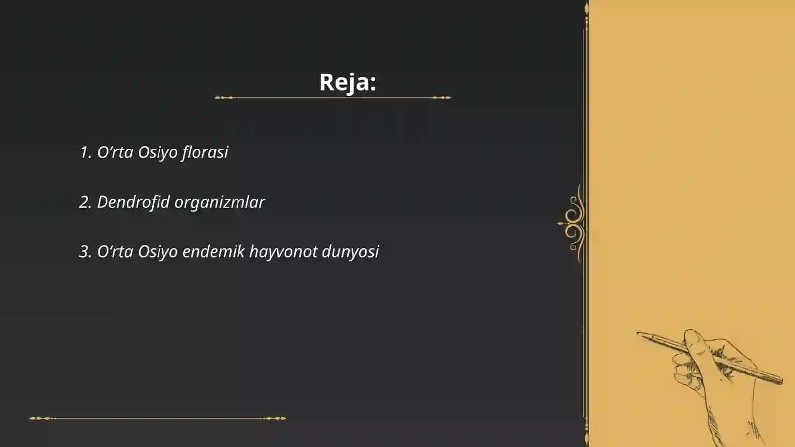 Oʻrta Osiyo endemik organizimlar 2