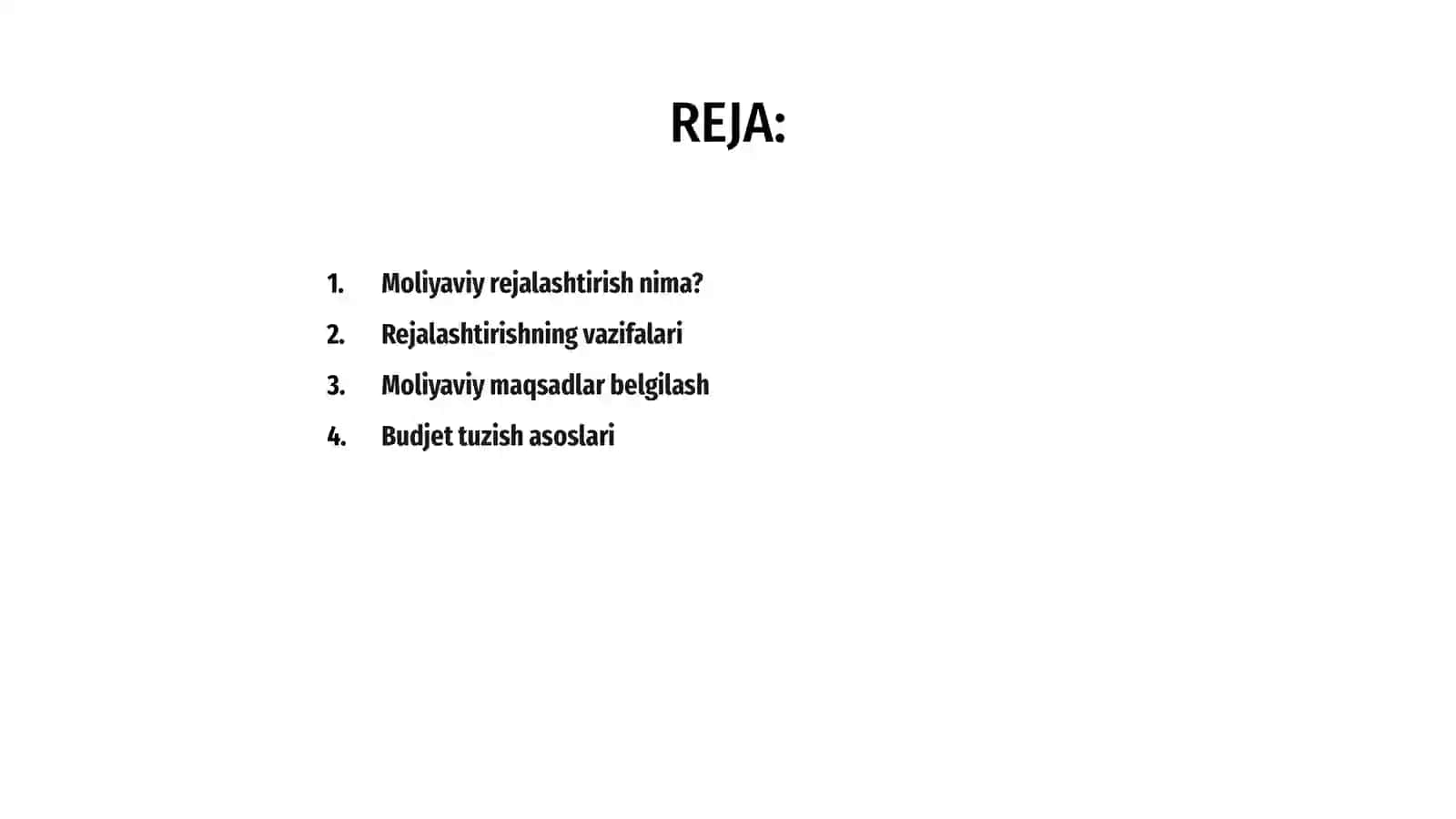 Moliyaviy rejalashtirish va prognozlash 2