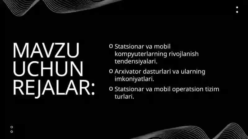 Statsionar va Arxivator dasturlari 2
