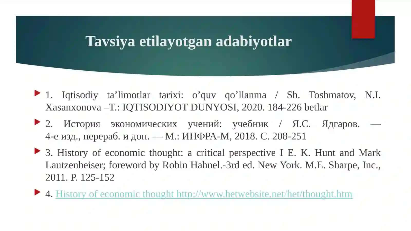 6-mavzu. Klassik iqtisodiy maktabga muxolif gʼoyalar 2