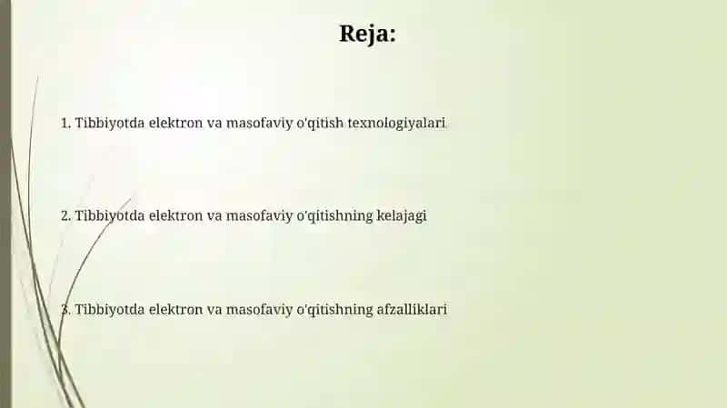 Masofaviy Tibbiy Ta'lim 2