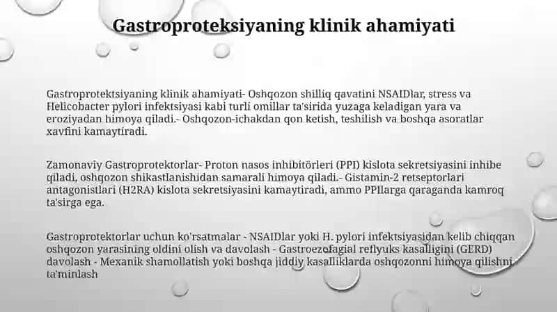 Zamonaviy Gastroprotektorlar 2