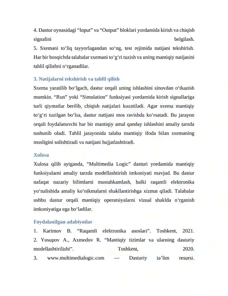 Multimedia Logic dasturi 2