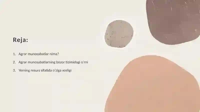 Qishloq xo'jaligini isloh qilish va yangi agrar munosabatlarni takomillashtirish 2
