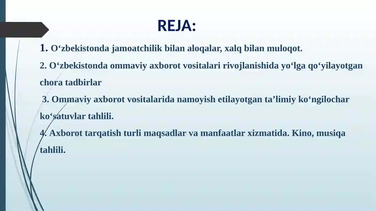 O‘zbekistonda media va axborot savodxonligini rivojlantirish istiqbollari 2