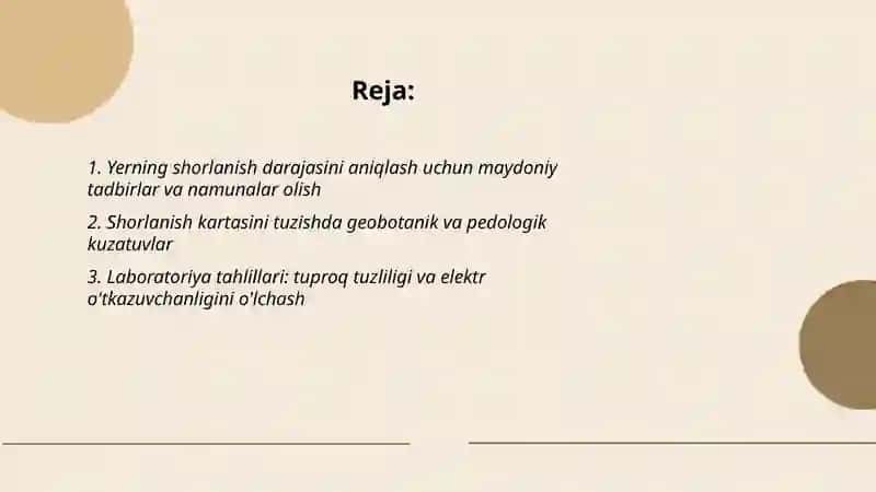 Yerning shorlanish kartasini tuzish va shu asosida shoʻr yuvishni tashkil qilish 2