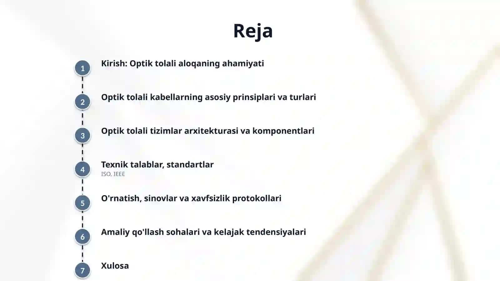 Optik tolali aloqa kabellari. 2