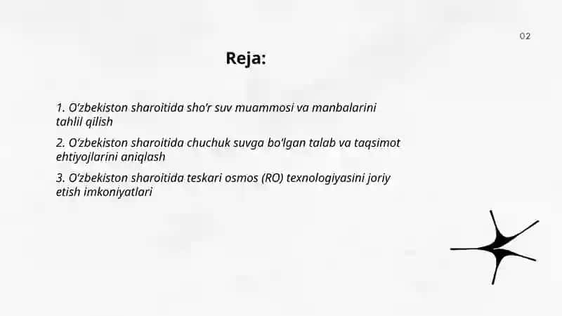 O’zbekiston sharoitida sho’r suvlarni chuchuklashtirish g’oyasini yaratish 2