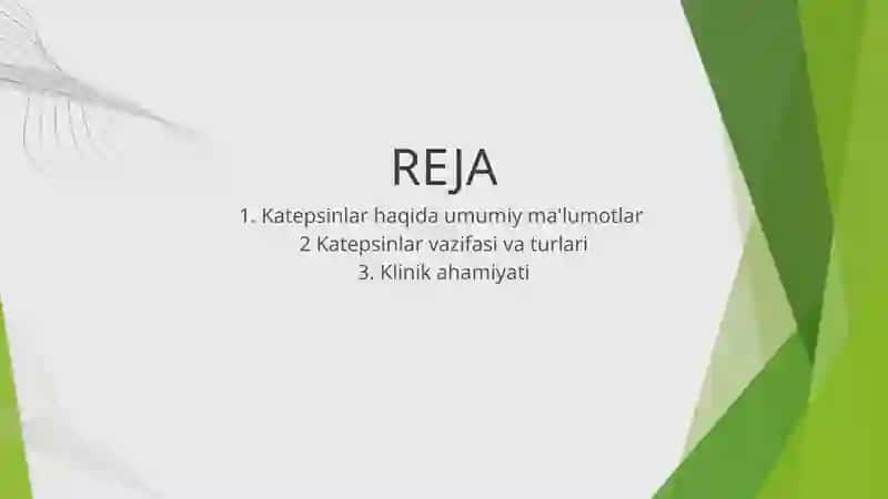 KATEPSINLARVA ULARNING KLINIK AHAMIYATI 2
