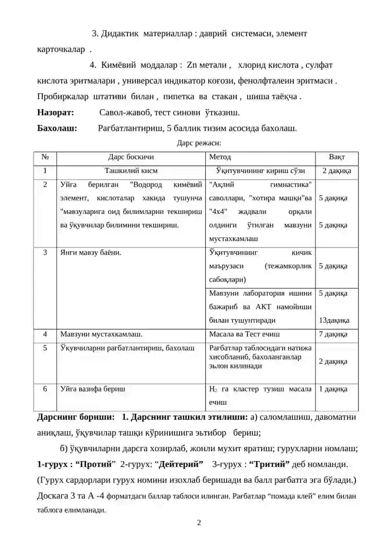 Водород оддий модда. Водороднинг физик ва кимёвий хоссалари 2