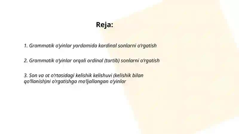 Son soʻz turkumini oʻrganishda grammatik oʻyinlardan foydalanish 2