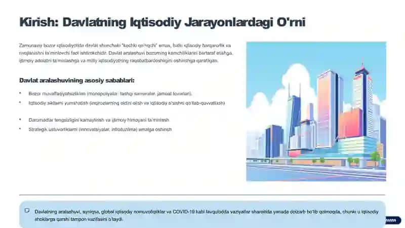 Iqtisodiyotni davlat tomonidan tartibga solish 2