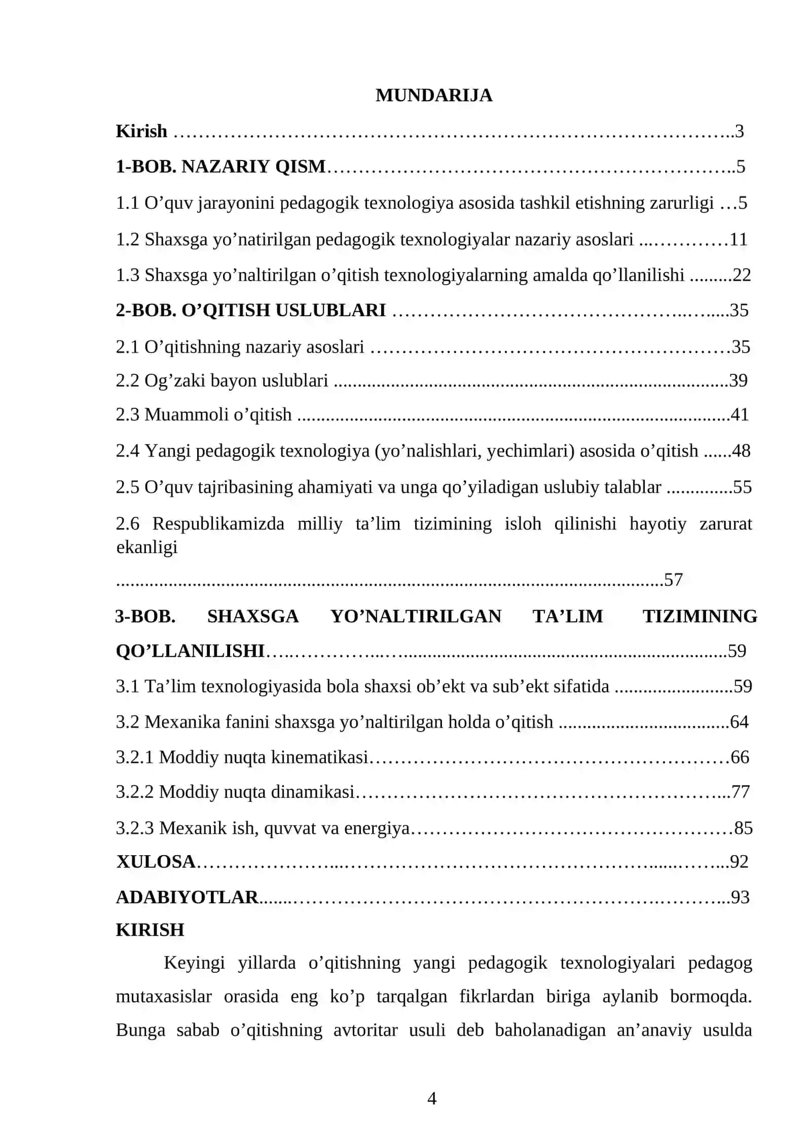 Shaxsga yo’naltirilgan pedagogik texnologiyalarda mexanika fanini akademik litseylarda o’qitish uslubiyati 2