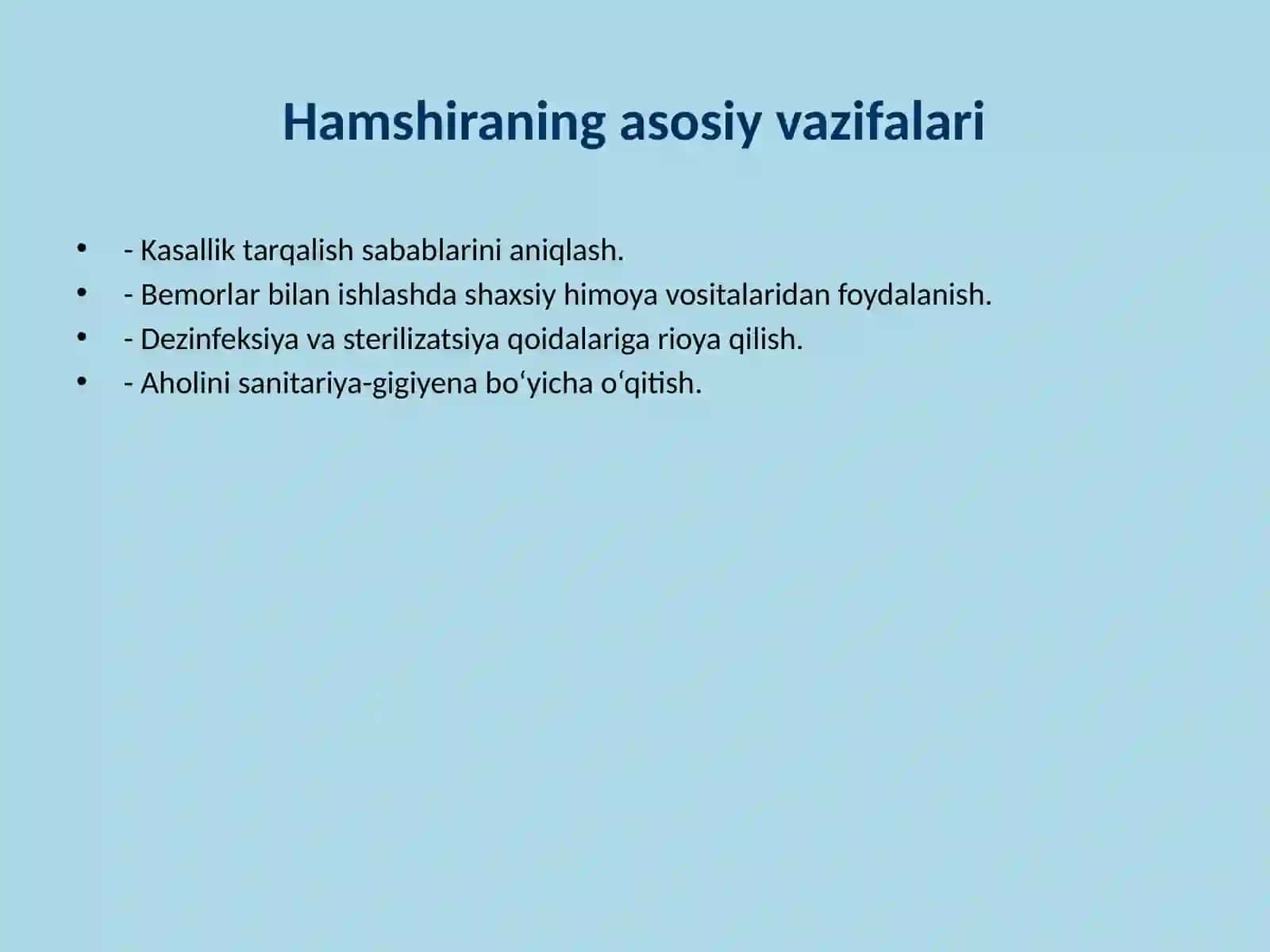 Hamshira vazifalari 2