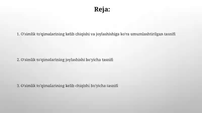 O'simlik to'qimalarining kelib chiqishi va joylashishiga ko'ra klassifikatsiyasi 2