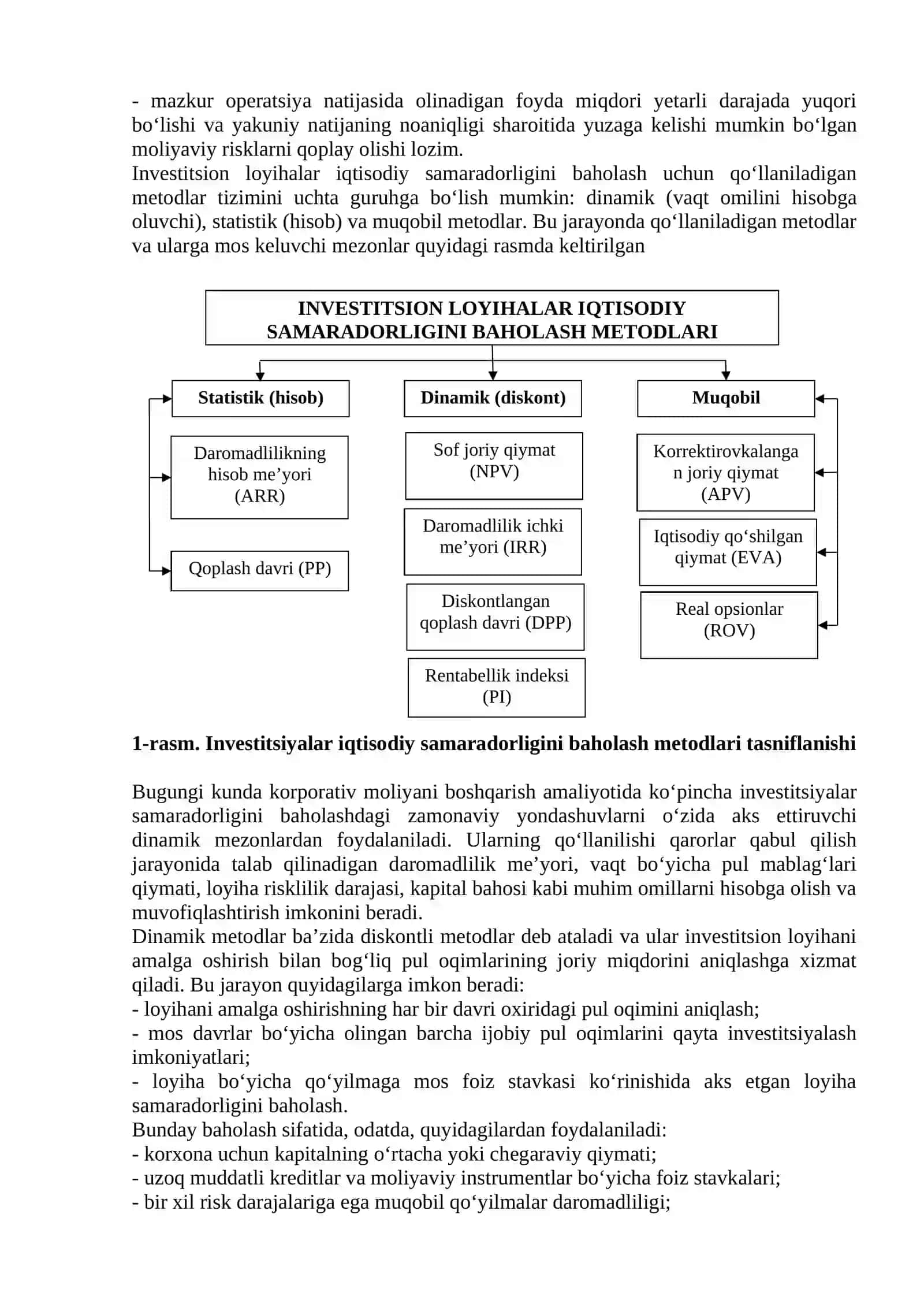 23-mavzu. Investitsion baholash usullari 2