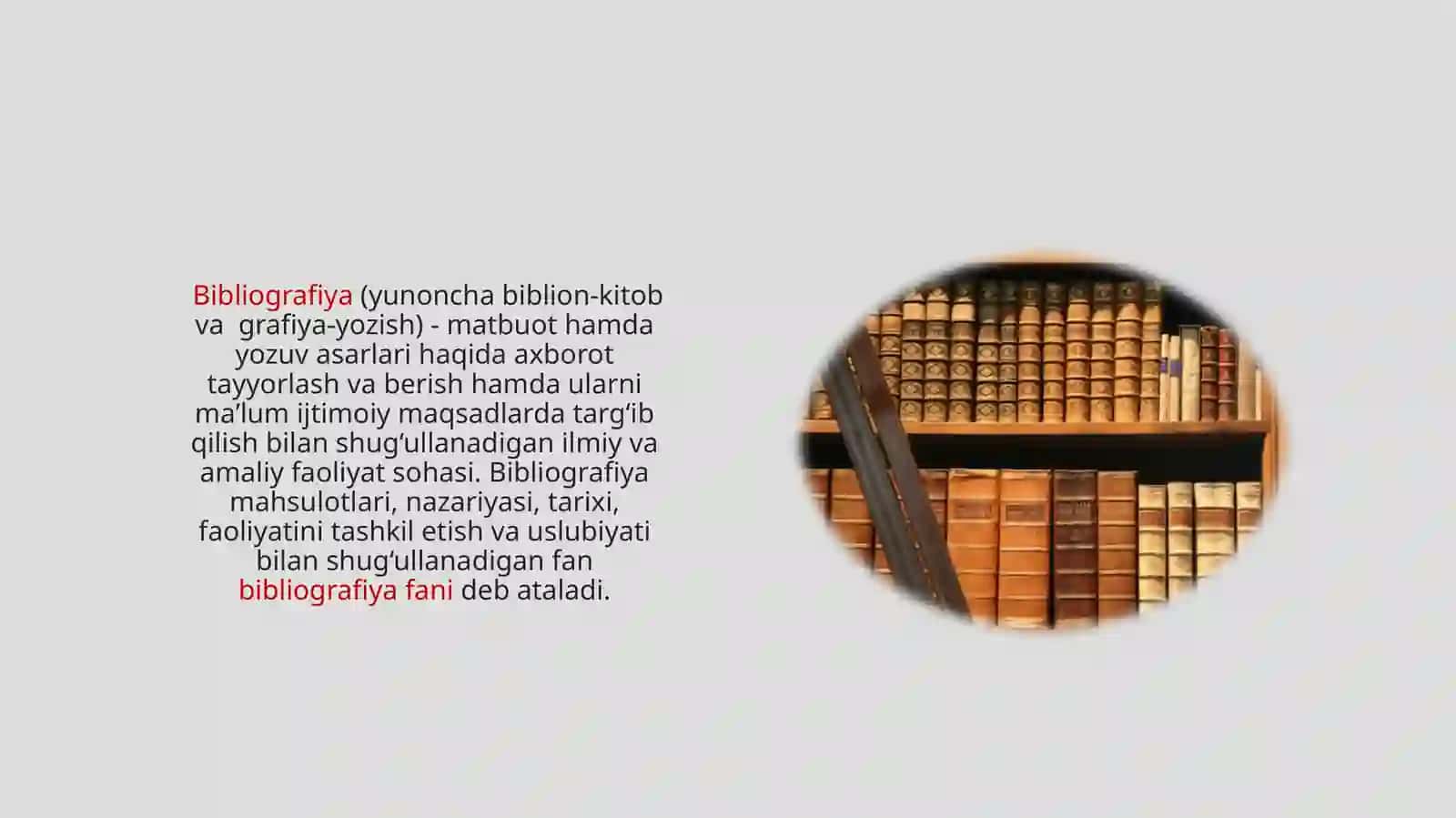 Bibliografiyani shakllantirish mezonlari bilan tanishish 2