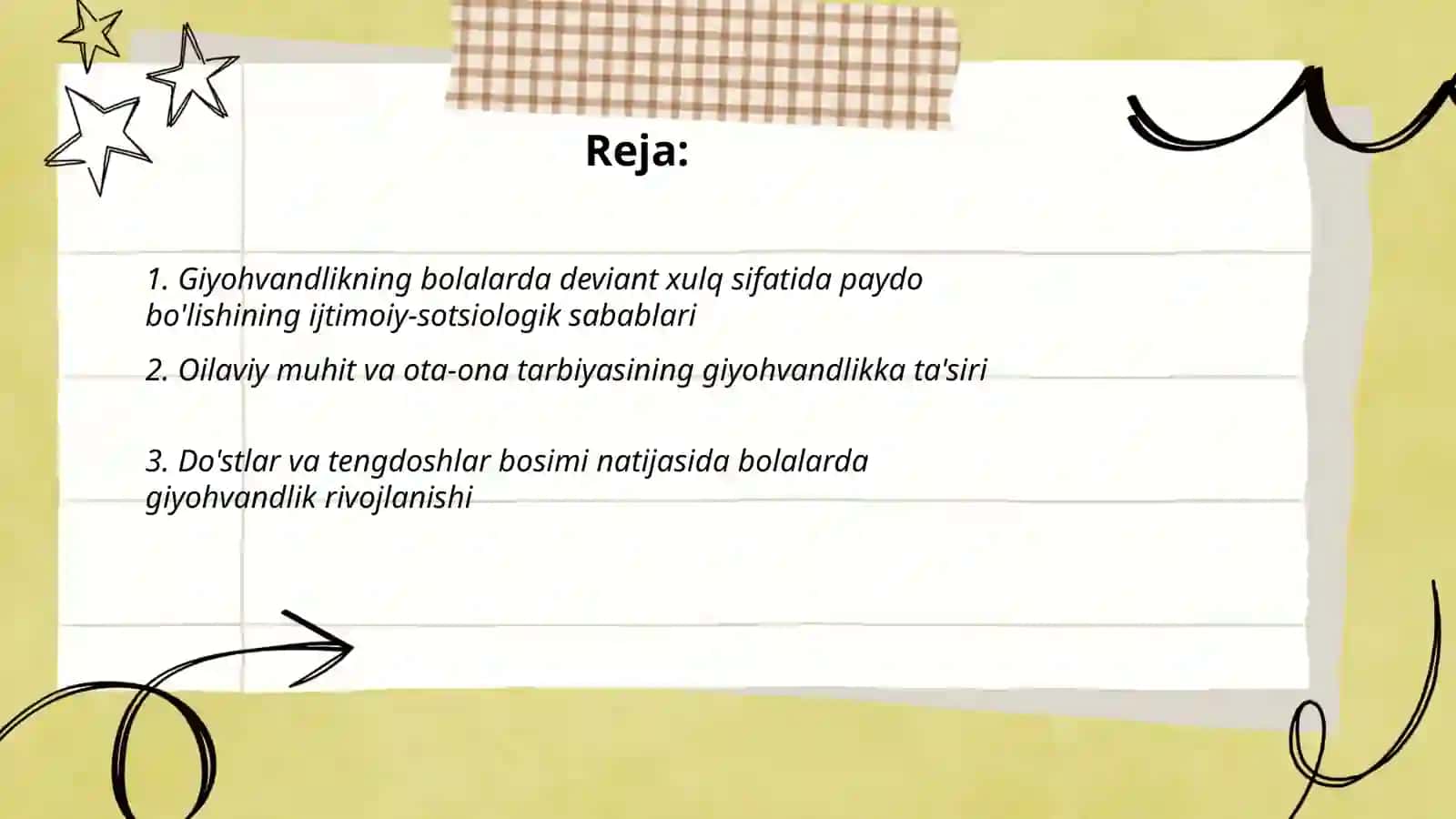 Giyohvandlik Bolalar Deviant Xulqi 2