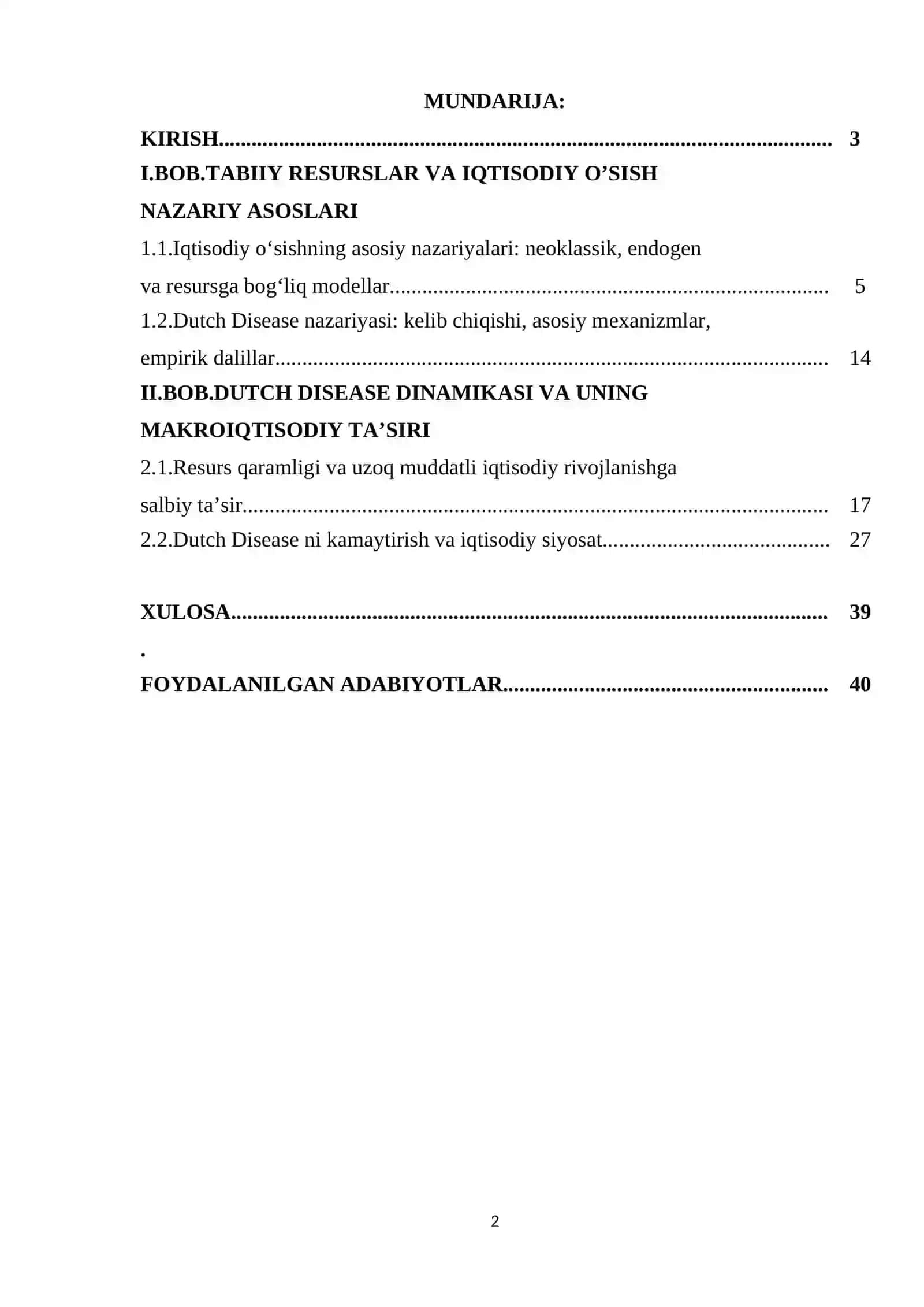 IQTISODIY O‘SISH VA TABIIY RESURSLAR (DUTCH DISEASE DINAMIKASI) 2