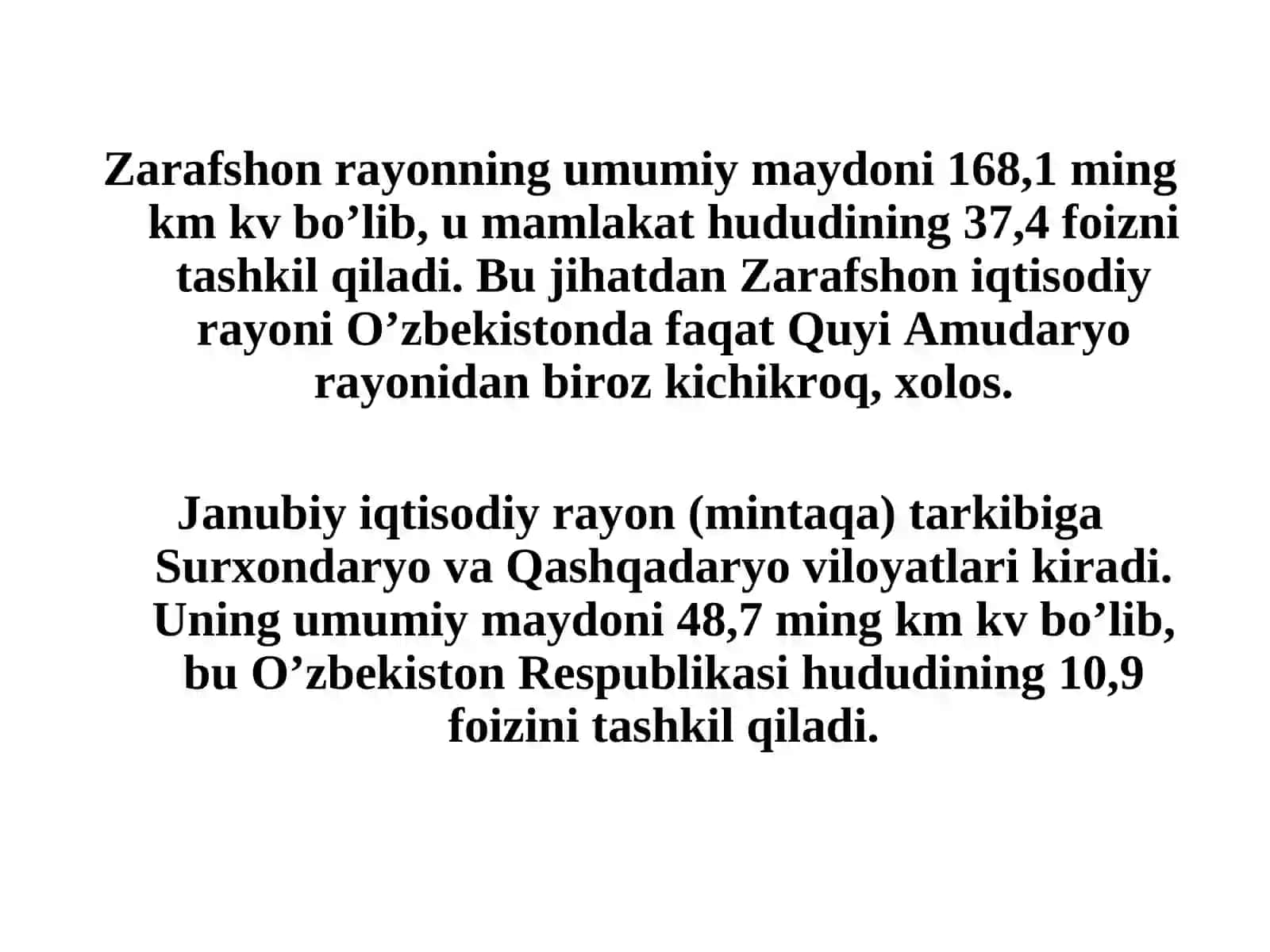 Hududiy majmualar va shaharlar rivojlanishi 2