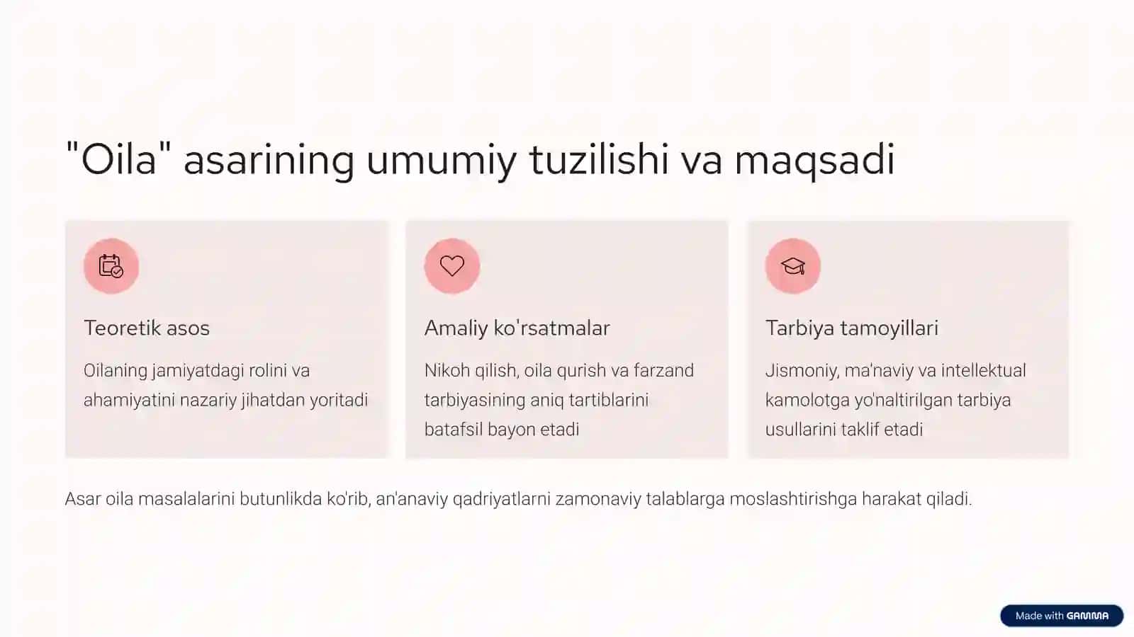 Abdurauf Fitratning "Oila" asari 2