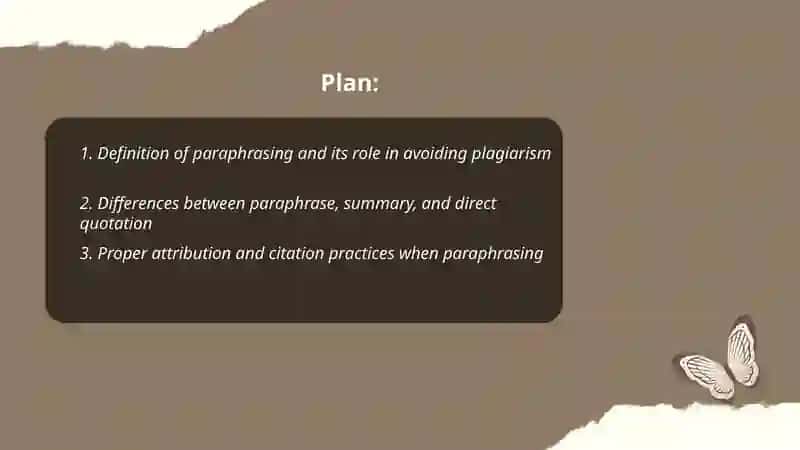 Paraphrasing as a way of avoiding plagiarism 2