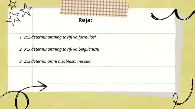 2 chi va 3 tartibli determinantlar 2