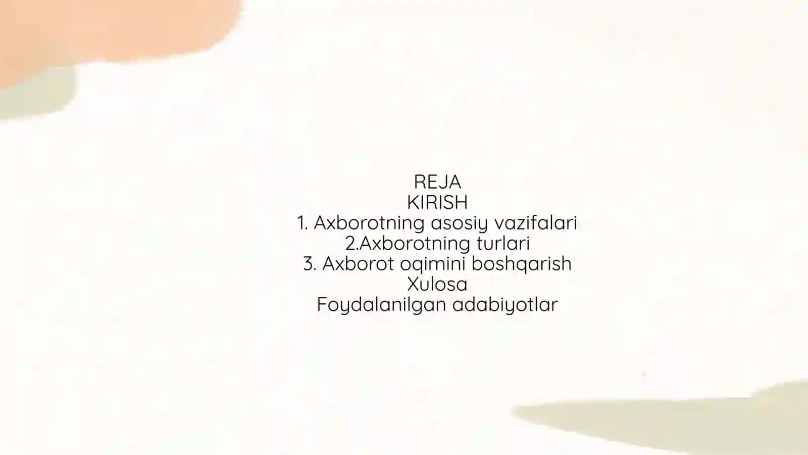 OPERATOR FAOLIYATIDA AXBOROTLARNING ROLI 2
