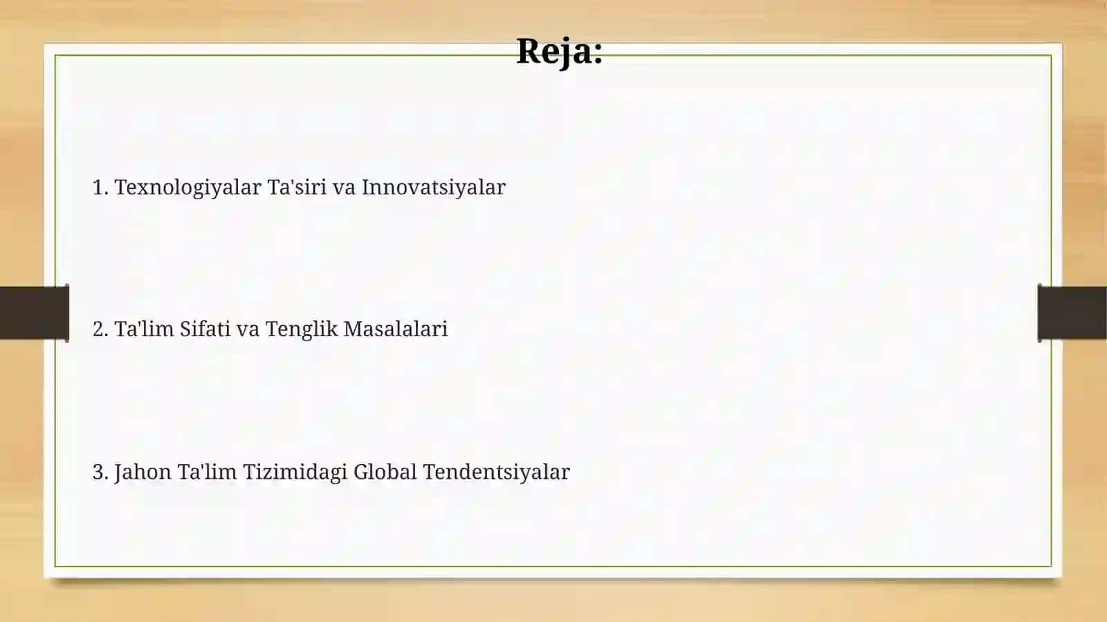 XX asr jahon ta'lim tizimidagi global tendensiyalar 2