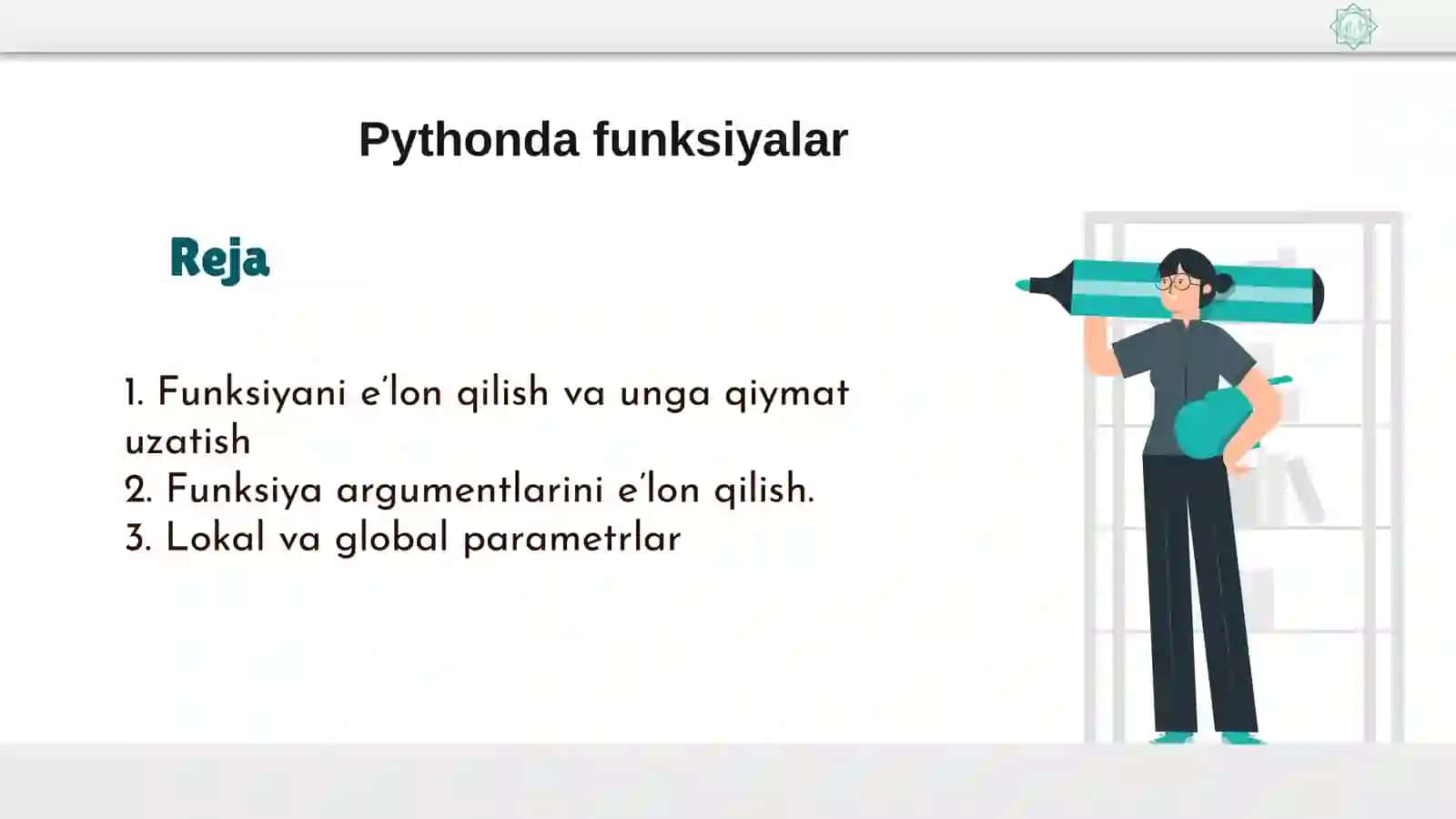 Pythonda funksiyalar 2