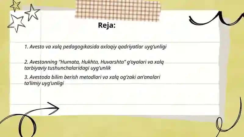 Avesto va xalq pedagogikasi gʻoyalaridagi uygʻunlik 2
