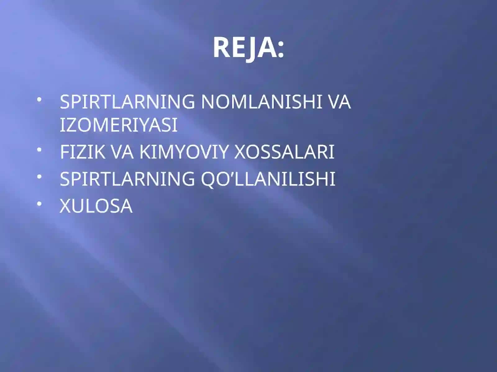 SPIRTLARNING NOMLANISHI VA IZOMERIYASI 2