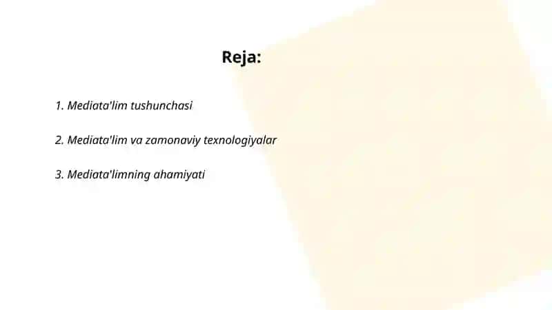 Mediatа'lim tushunchasi 2