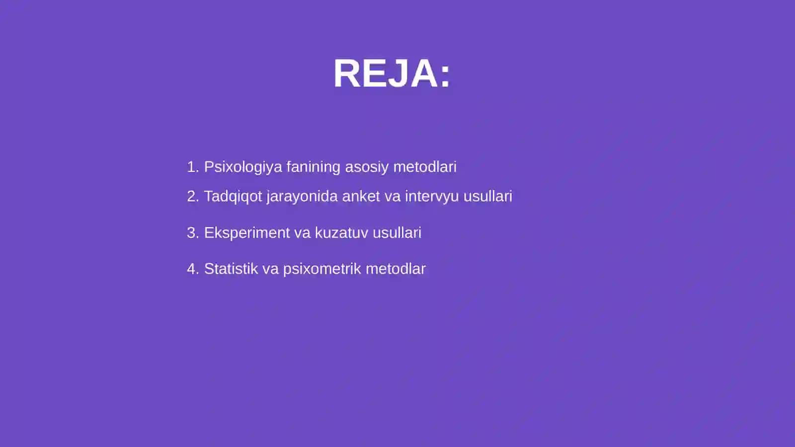 Psixalogiya fanining ilmiy tadqiqot metodlari 2
