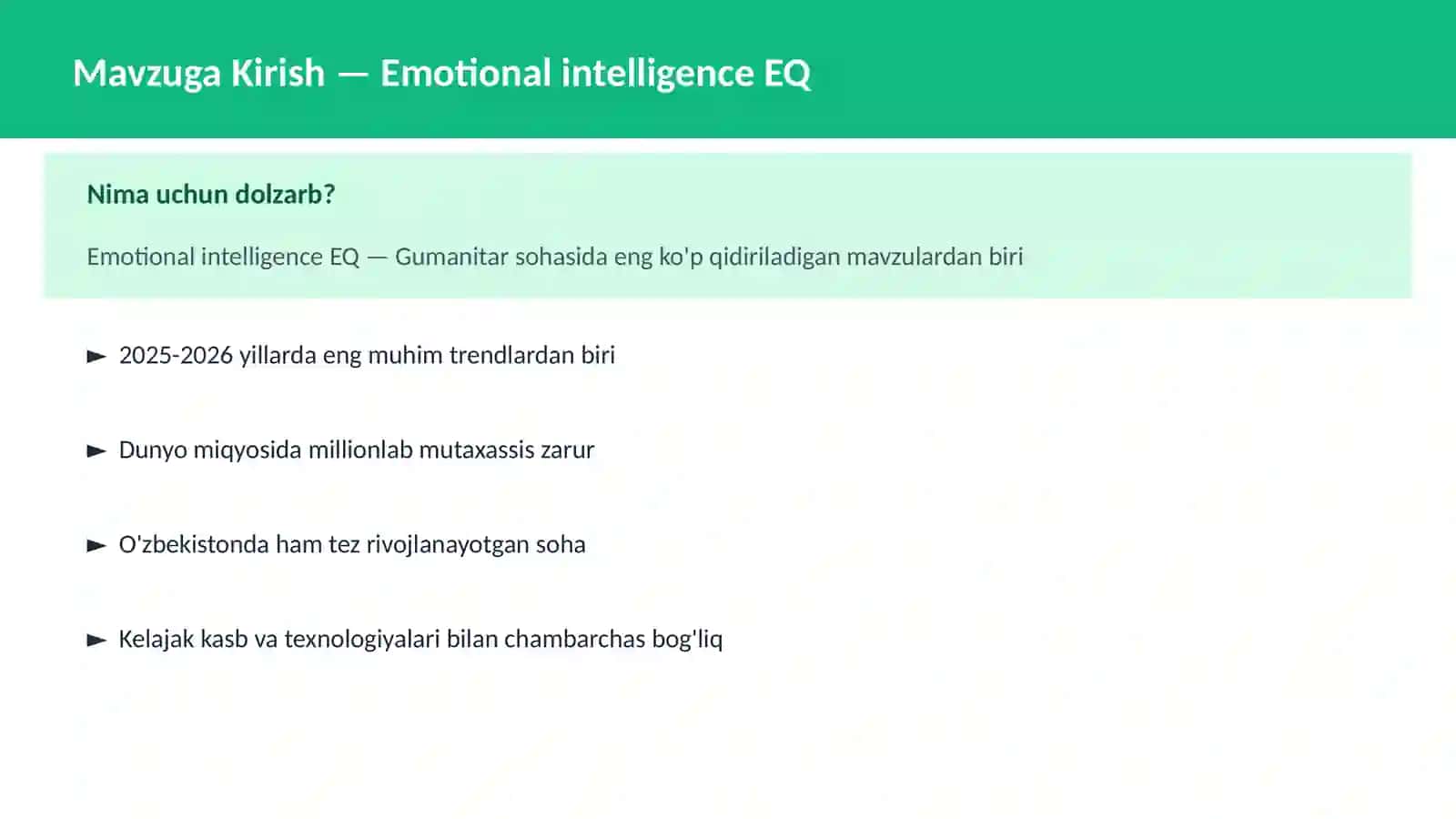 Emotional intelligence EQ 2