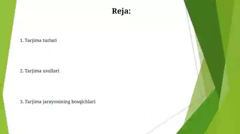 Tarjima shakllari va usullari 2
