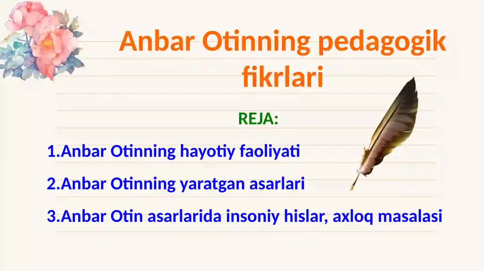 Anbar Otinning pedagogik fikrlari 2
