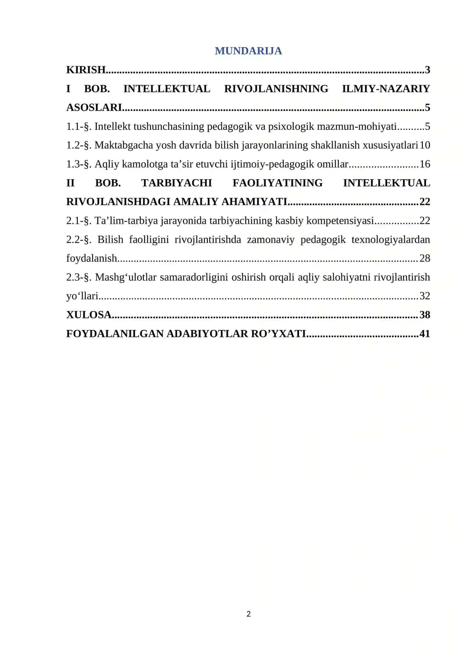 Tarbiyalanuvchilarning intellektual rivojlanishida tarbiyachining o'rni 2